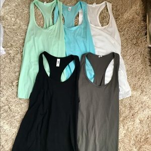 Set of 5 Racerback Tanks